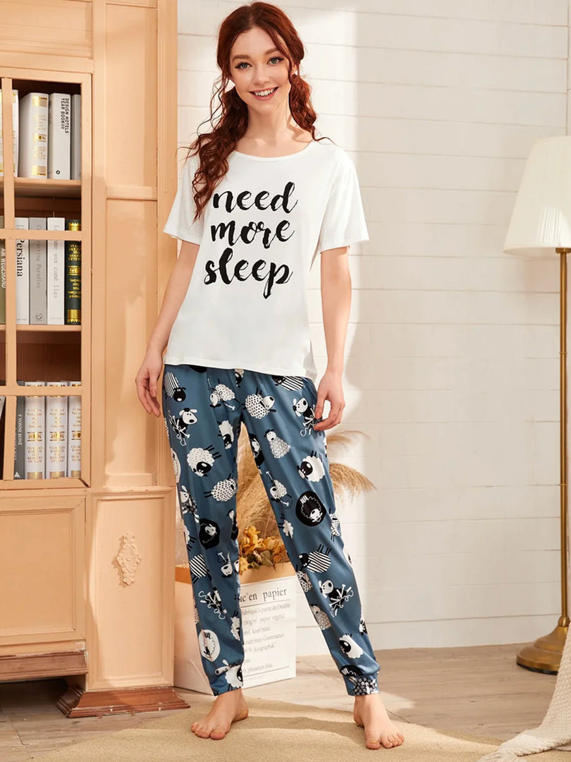 Animal printed PJ set