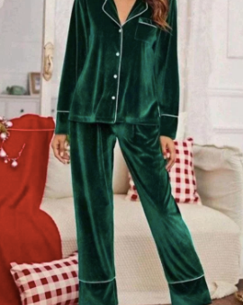 Green Velvet PJ set