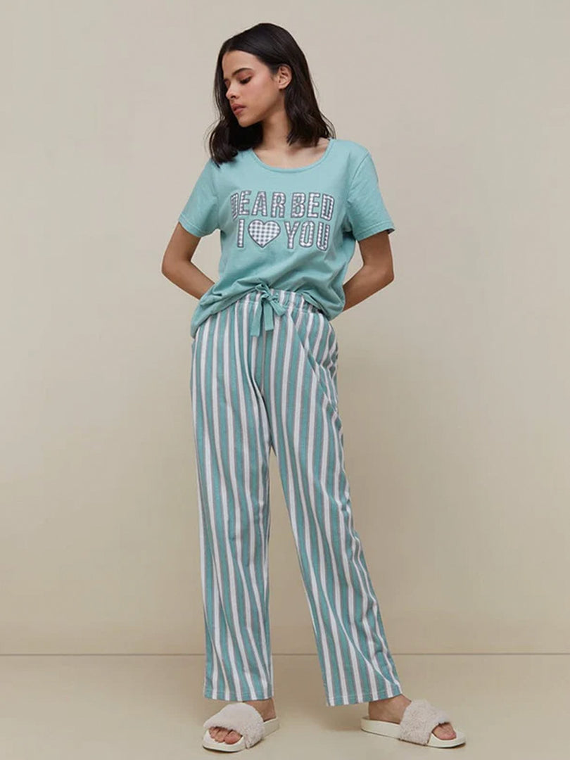 Blue Striped PJ set