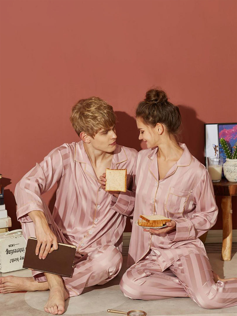 Couples Matching Striped PJ sets